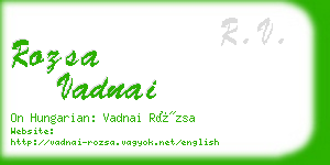 rozsa vadnai business card